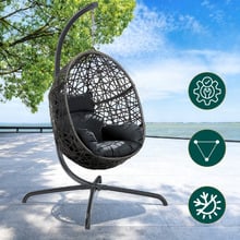 Geneva Outdoor Hanging Egg Chair with Stand