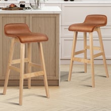 74cm Frances Faux Leather Barstools (Set of 2)
