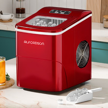 Red 2.2L Stainless Steel Portable Ice Maker