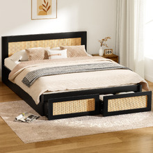 Jerry Rattan Platform Bed