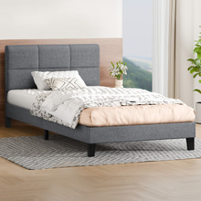 Grey Cassandra Upholstered Bed