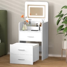 2 Piece Cassian LED Dressing Table & Stool Set