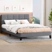 Grey Cassandra Upholstered Bed