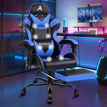 Aeruth Massage & Gaming Chair with Footrest