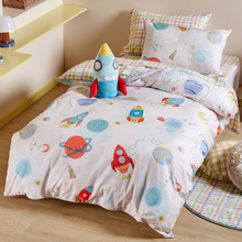Space Discovery Organic Cotton Percale Quilt Cover Set