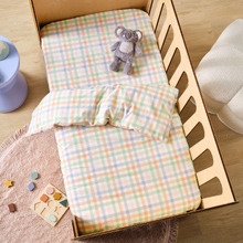 Orange Playground Organic Cotton Percale Cot Quilt Cover