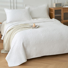 Boutique White Cotton Coverlet Set