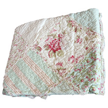 Floral Country Style Sarah Rose Cotton Single Throw