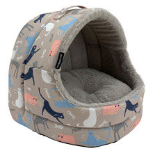 Taupe Catisse Hooded Cat Bed