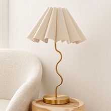 Cora Iron & Linen Table Lamp