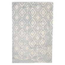 Cream & Blue Taara Power-Loomed Rug
