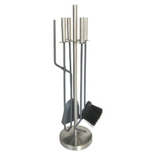 5 Piece Barney Stainless Steel Fireplace Tool Set