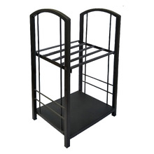 5 Piece Calvin Steel Wood Rack & Fireplace Tool Set