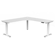 Everett 3 Column 90 Degree Electric Desk with Right Return