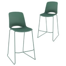 Nexus Upholstered Stackable Stools (Set of 2)