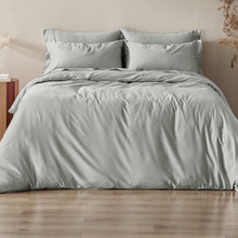 Dove Grey 400TC Gaultier Bamboo & Cotton Sateen Quilt Cover Set