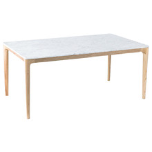 Aubert Italian Carrara Marble Dining Table