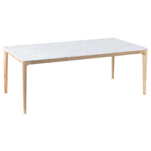 Alsen Italian Carrara Marble Dining Table