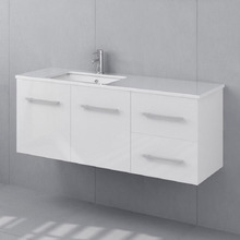 Hudson 1200mm Gloss White Wall Hung Single Vanity