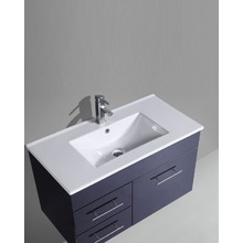 Mobella 900mm Gloss Black Wall Hung Single Vanity