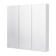 Shelini 900mm 3 Door Square Mirrored Shaving Cabinet
