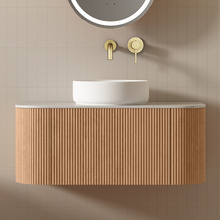 Joslin 900mm Wall Hung Single Vanity with Stone Countertop