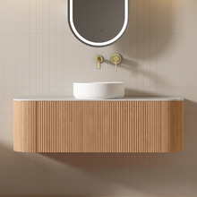 Joslin 1200mm Wall Hung Single Vanity with Stone Countertop