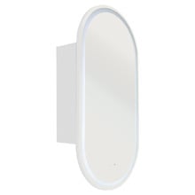 Rosella Matte White 450mm Pill LED Mirrored Shaving Cabinet