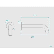 Rosa 200mm Wall Mounted Basin Spout