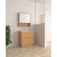 Stratford 750mm Natural Ash Woodgrain Freestanding Vanity