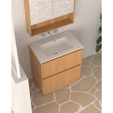Stratford 750mm Natural Ash Woodgrain Freestanding Vanity