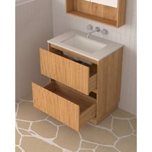 Stratford 750mm Natural Ash Woodgrain Freestanding Vanity