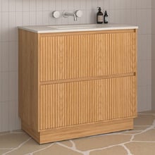 Stratford 900mm Woodgrain Light Wood Freestanding Vanity