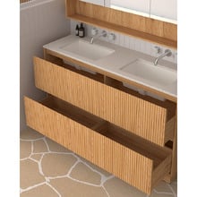 Stratford 1500mm Light Wood Freestanding Double Vanity