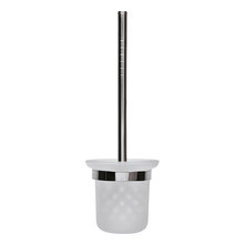 2 Piece Safina Round Stainless Steel Toilet Brush & Holder Set