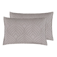 Beige Tufted Microfibre Standard Pillowcases (Set of 2)