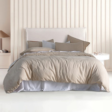 Natural Brett Vintage Washed Microfibre Quilt Cover Set