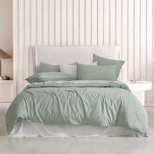 Sage Brett Vintage Washed Microfibre Quilt Cover Set