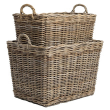 2 Piece Studio Cane Storage Basket Set