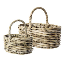 2 Piece Dalton Kubu Cane Carry Basket Set