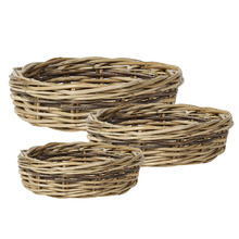 3 Piece Waldorf Kubu Rattan Basket Set