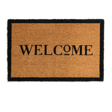 Black Sloane Welcome Coir Doormat