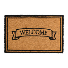 Welcome Vintage-Style Coir Doormat