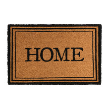 Black Oxford Home Coir Doormat