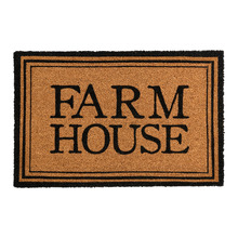 Black Oxford Farm House Coir Doormat