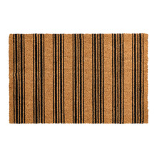 Black Ticking Vertical Coir Doormat