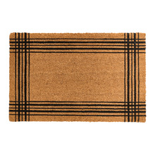 Black Ticking Criss-Cross Coir Doormat