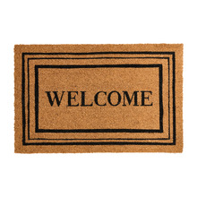 Black Polo Welcome Coir Doormat