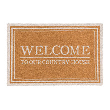 Ivory Oxford Welcome Country Coir Doormat