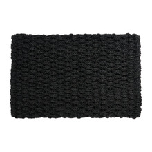 Black Lands Ends Hand-Knotted Coir Doormat